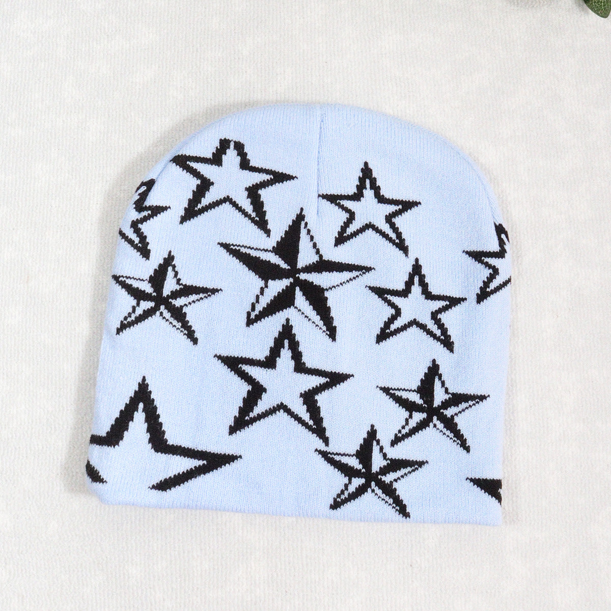Wholesale Y2K Jacquard Knitted Hat Little Star Woolen Hat